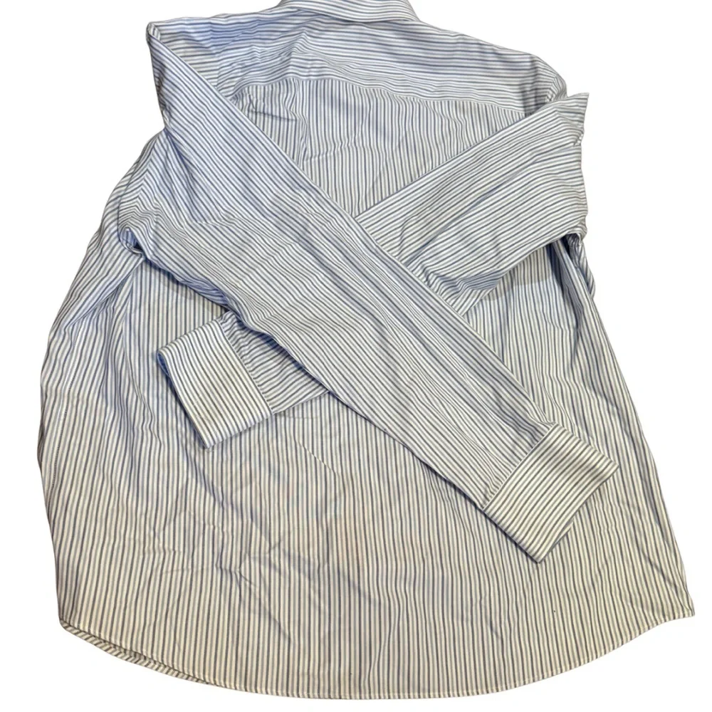 Untuckit Blue Stripe Wrinkle-Free Cotton Shirt‎ | Men’s XL Button Down